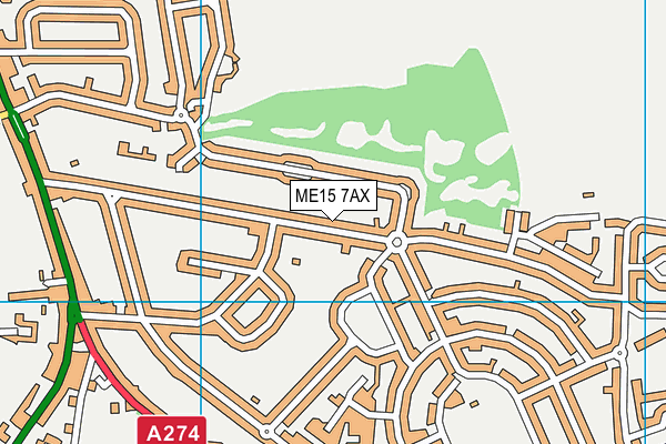 ME15 7AX map - OS VectorMap District (Ordnance Survey) ME15 7AX map - OS VectorMap District (Ordnance Survey)