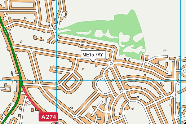 ME15 7AY map - OS VectorMap District (Ordnance Survey) ME15 7AY map - OS VectorMap District (Ordnance Survey)