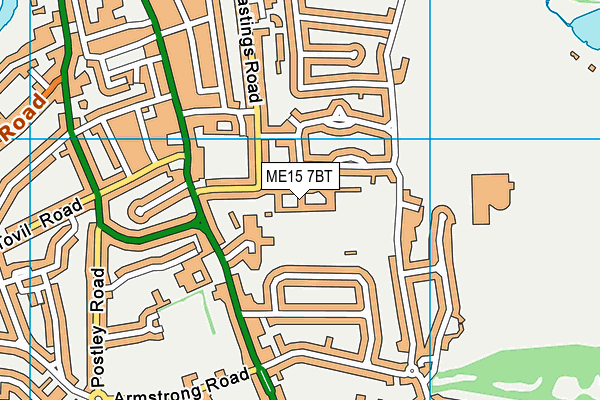 ME15 7BT map - OS VectorMap District (Ordnance Survey) ME15 7BT map - OS VectorMap District (Ordnance Survey)
