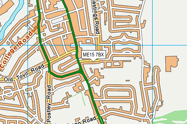 ME15 7BX map - OS VectorMap District (Ordnance Survey) ME15 7BX map - OS VectorMap District (Ordnance Survey)
