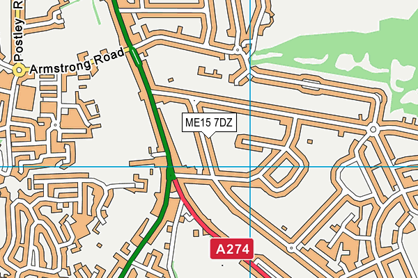 ME15 7DZ map - OS VectorMap District (Ordnance Survey) ME15 7DZ map - OS VectorMap District (Ordnance Survey)