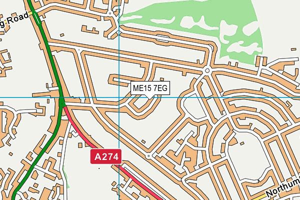 ME15 7EG map - OS VectorMap District (Ordnance Survey) ME15 7EG map - OS VectorMap District (Ordnance Survey)