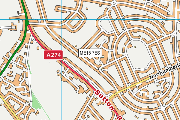 ME15 7ES map - OS VectorMap District (Ordnance Survey) ME15 7ES map - OS VectorMap District (Ordnance Survey)