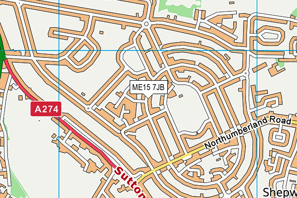 ME15 7JB map - OS VectorMap District (Ordnance Survey) ME15 7JB map - OS VectorMap District (Ordnance Survey)