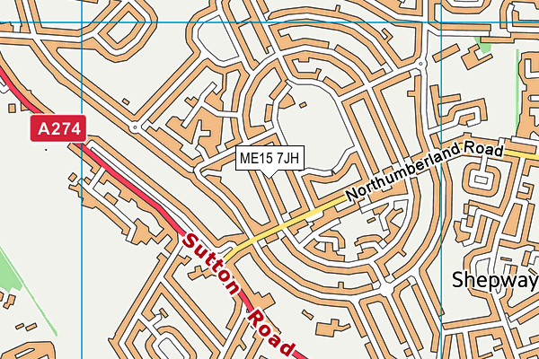 ME15 7JH map - OS VectorMap District (Ordnance Survey) ME15 7JH map - OS VectorMap District (Ordnance Survey)