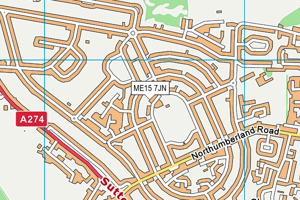 ME15 7JN map - OS VectorMap District (Ordnance Survey) ME15 7JN map - OS VectorMap District (Ordnance Survey)