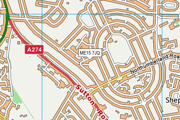 ME15 7JQ map - OS VectorMap District (Ordnance Survey) ME15 7JQ map - OS VectorMap District (Ordnance Survey)
