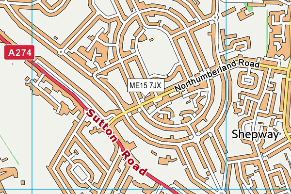 ME15 7JX map - OS VectorMap District (Ordnance Survey) ME15 7JX map - OS VectorMap District (Ordnance Survey)
