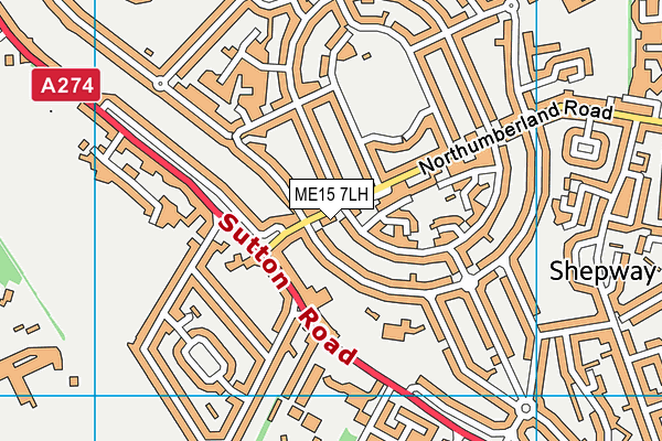 ME15 7LH map - OS VectorMap District (Ordnance Survey) ME15 7LH map - OS VectorMap District (Ordnance Survey)