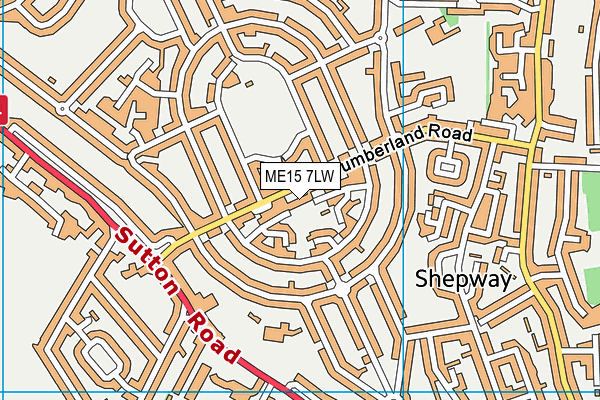 ME15 7LW map - OS VectorMap District (Ordnance Survey) ME15 7LW map - OS VectorMap District (Ordnance Survey)