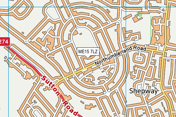 ME15 7LZ map - OS VectorMap District (Ordnance Survey) ME15 7LZ map - OS VectorMap District (Ordnance Survey)