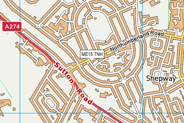 ME15 7NH map - OS VectorMap District (Ordnance Survey) ME15 7NH map - OS VectorMap District (Ordnance Survey)
