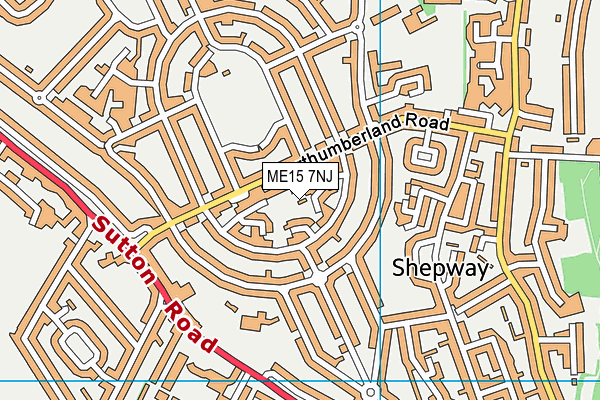 ME15 7NJ map - OS VectorMap District (Ordnance Survey) ME15 7NJ map - OS VectorMap District (Ordnance Survey)