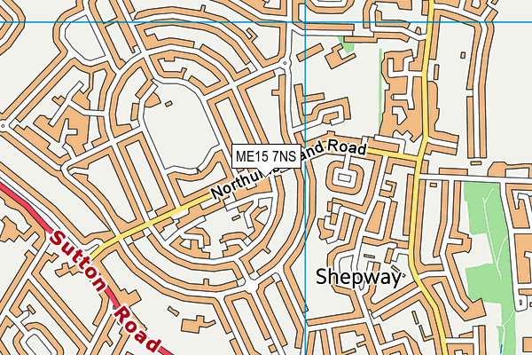 ME15 7NS map - OS VectorMap District (Ordnance Survey) ME15 7NS map - OS VectorMap District (Ordnance Survey)