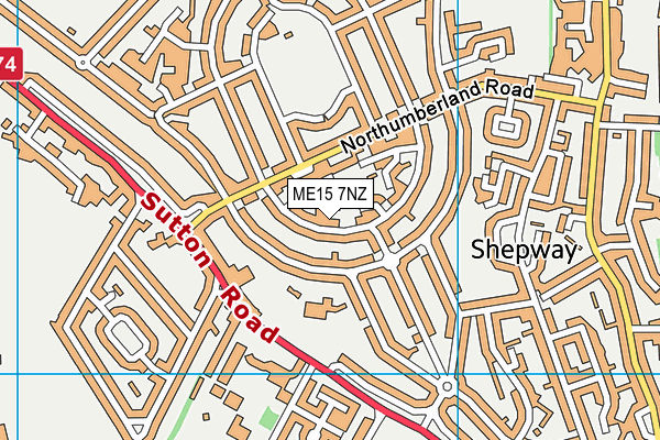 ME15 7NZ map - OS VectorMap District (Ordnance Survey) ME15 7NZ map - OS VectorMap District (Ordnance Survey)