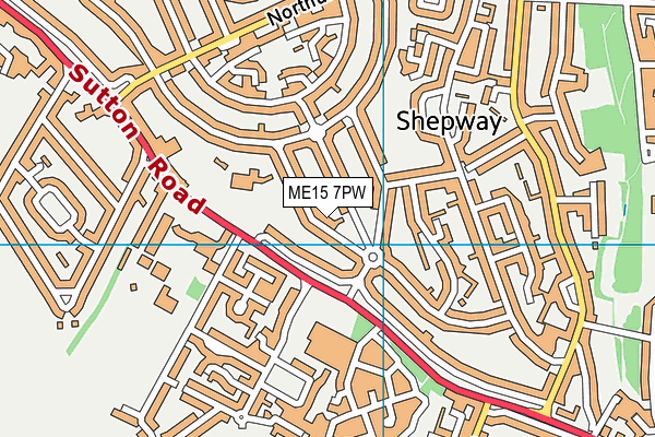 ME15 7PW map - OS VectorMap District (Ordnance Survey) ME15 7PW map - OS VectorMap District (Ordnance Survey)