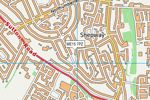 ME15 7PZ map - OS VectorMap District (Ordnance Survey) ME15 7PZ map - OS VectorMap District (Ordnance Survey)