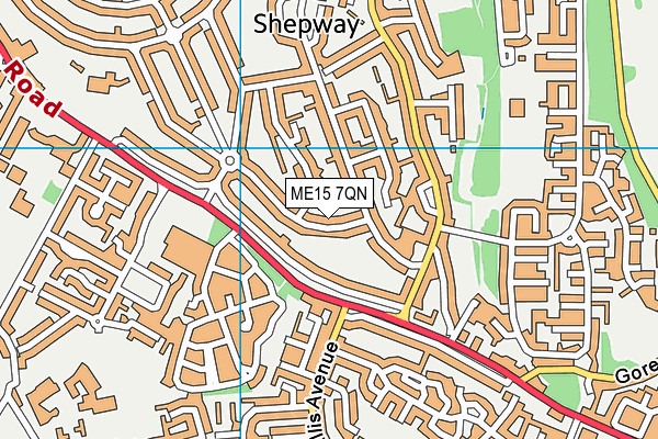 ME15 7QN map - OS VectorMap District (Ordnance Survey) ME15 7QN map - OS VectorMap District (Ordnance Survey)