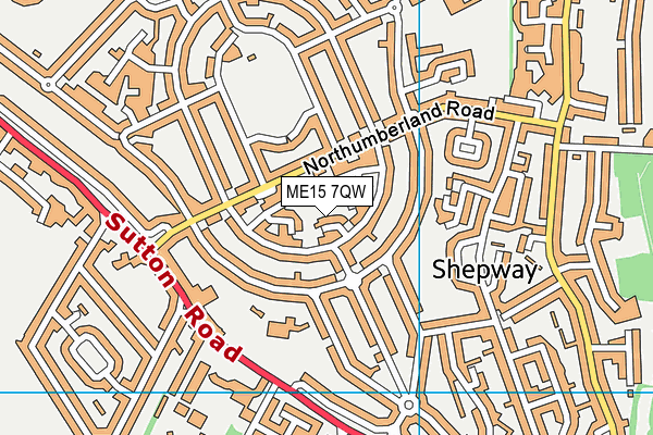 ME15 7QW map - OS VectorMap District (Ordnance Survey) ME15 7QW map - OS VectorMap District (Ordnance Survey)