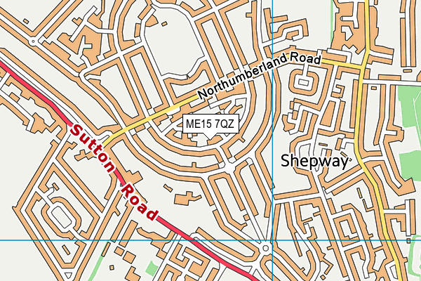ME15 7QZ map - OS VectorMap District (Ordnance Survey) ME15 7QZ map - OS VectorMap District (Ordnance Survey)