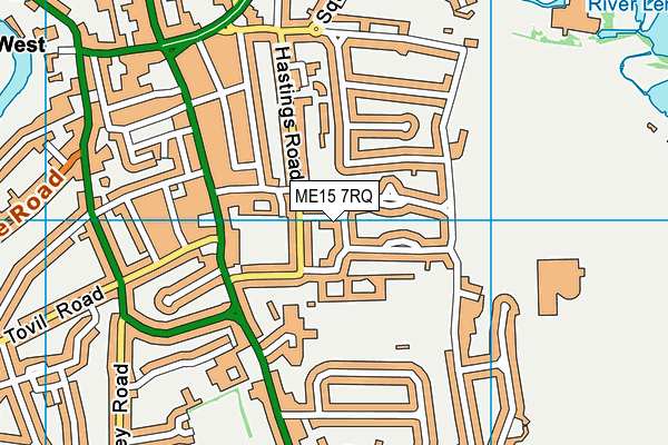 ME15 7RQ map - OS VectorMap District (Ordnance Survey) ME15 7RQ map - OS VectorMap District (Ordnance Survey)