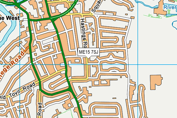 ME15 7SJ map - OS VectorMap District (Ordnance Survey) ME15 7SJ map - OS VectorMap District (Ordnance Survey)