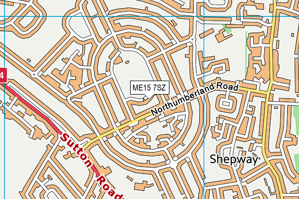 ME15 7SZ map - OS VectorMap District (Ordnance Survey) ME15 7SZ map - OS VectorMap District (Ordnance Survey)