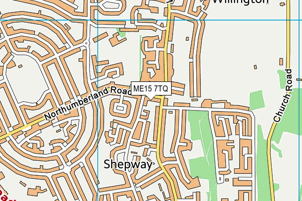 ME15 7TQ map - OS VectorMap District (Ordnance Survey) ME15 7TQ map - OS VectorMap District (Ordnance Survey)