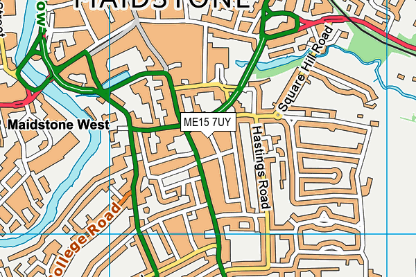 ME15 7UY map - OS VectorMap District (Ordnance Survey) ME15 7UY map - OS VectorMap District (Ordnance Survey)