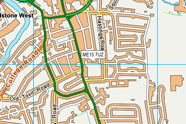 ME15 7UZ map - OS VectorMap District (Ordnance Survey) ME15 7UZ map - OS VectorMap District (Ordnance Survey)