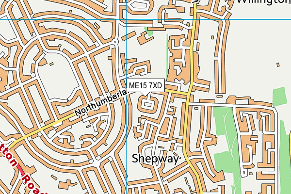 ME15 7XD map - OS VectorMap District (Ordnance Survey) ME15 7XD map - OS VectorMap District (Ordnance Survey)