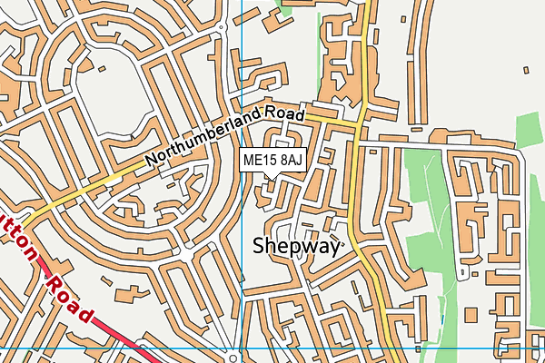 ME15 8AJ map - OS VectorMap District (Ordnance Survey) ME15 8AJ map - OS VectorMap District (Ordnance Survey)