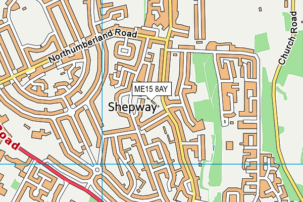 ME15 8AY map - OS VectorMap District (Ordnance Survey) ME15 8AY map - OS VectorMap District (Ordnance Survey)