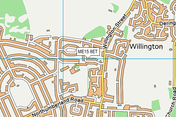 ME15 8ET map - OS VectorMap District (Ordnance Survey) ME15 8ET map - OS VectorMap District (Ordnance Survey)
