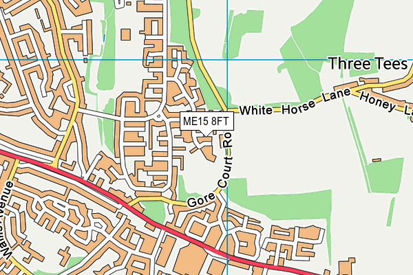 ME15 8FT map - OS VectorMap District (Ordnance Survey) ME15 8FT map - OS VectorMap District (Ordnance Survey)