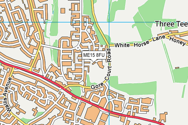 ME15 8FU map - OS VectorMap District (Ordnance Survey) ME15 8FU map - OS VectorMap District (Ordnance Survey)