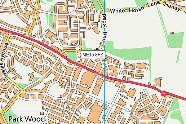 ME15 8FZ map - OS VectorMap District (Ordnance Survey) ME15 8FZ map - OS VectorMap District (Ordnance Survey)