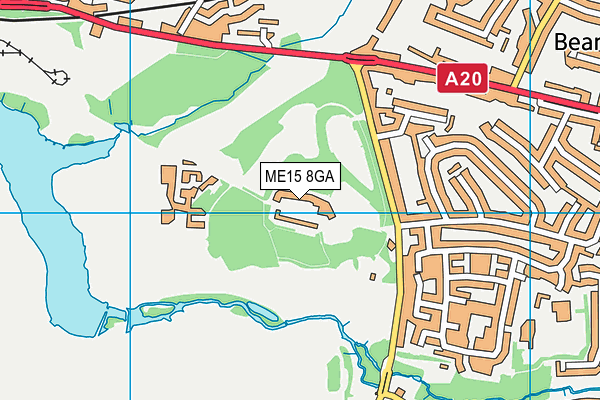ME15 8GA map - OS VectorMap District (Ordnance Survey) ME15 8GA map - OS VectorMap District (Ordnance Survey)