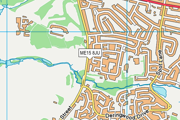 ME15 8JU map - OS VectorMap District (Ordnance Survey) ME15 8JU map - OS VectorMap District (Ordnance Survey)