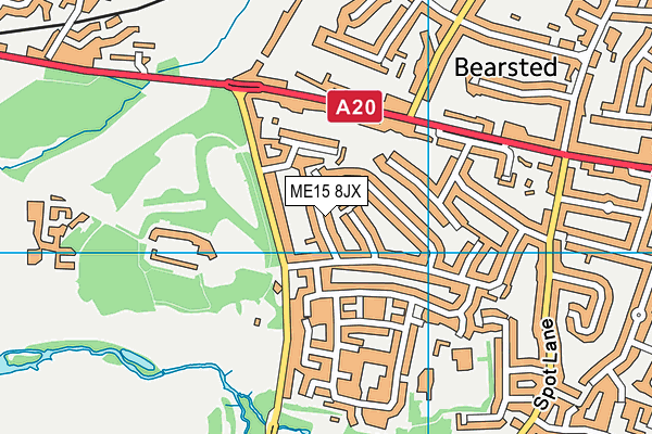 ME15 8JX map - OS VectorMap District (Ordnance Survey)