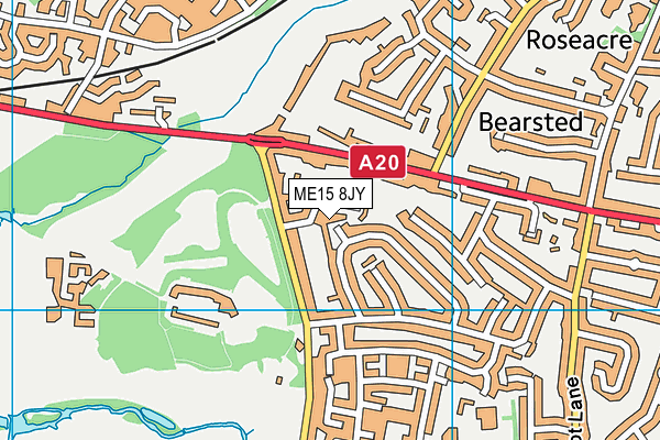 ME15 8JY map - OS VectorMap District (Ordnance Survey)