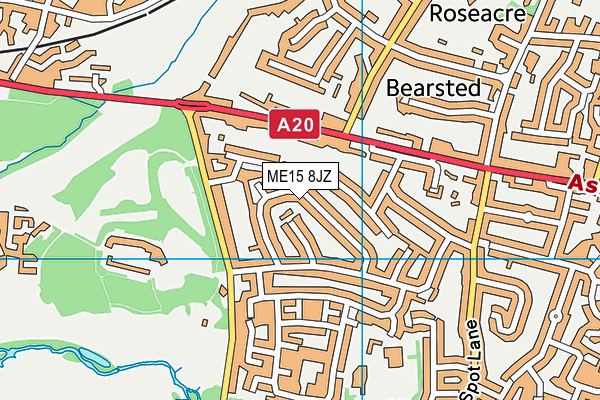 ME15 8JZ map - OS VectorMap District (Ordnance Survey)