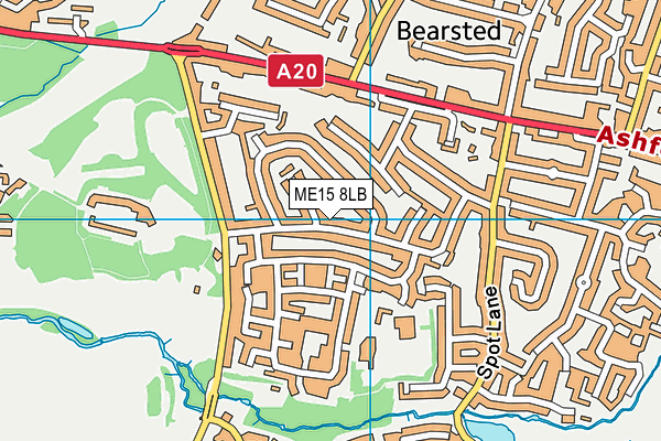ME15 8LB map - OS VectorMap District (Ordnance Survey) ME15 8LB map - OS VectorMap District (Ordnance Survey)