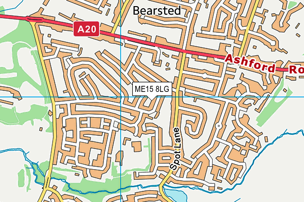 ME15 8LG map - OS VectorMap District (Ordnance Survey) ME15 8LG map - OS VectorMap District (Ordnance Survey)