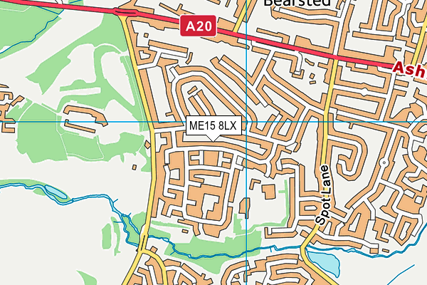 ME15 8LX map - OS VectorMap District (Ordnance Survey) ME15 8LX map - OS VectorMap District (Ordnance Survey)