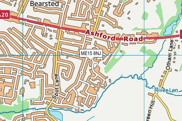 ME15 8NJ map - OS VectorMap District (Ordnance Survey) ME15 8NJ map - OS VectorMap District (Ordnance Survey)