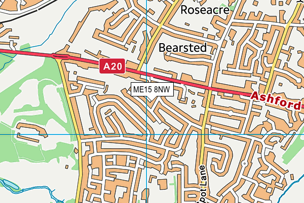 ME15 8NW map - OS VectorMap District (Ordnance Survey) ME15 8NW map - OS VectorMap District (Ordnance Survey)
