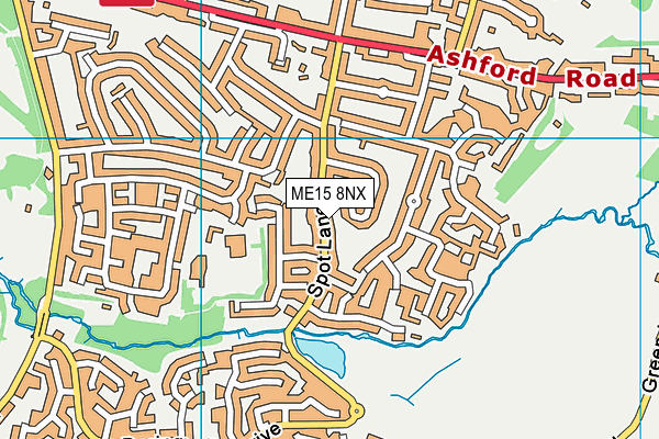 ME15 8NX map - OS VectorMap District (Ordnance Survey)
