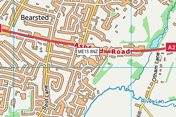 ME15 8NZ map - OS VectorMap District (Ordnance Survey) ME15 8NZ map - OS VectorMap District (Ordnance Survey)