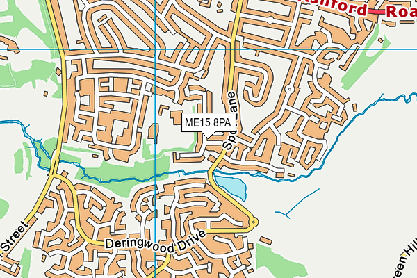 ME15 8PA map - OS VectorMap District (Ordnance Survey) ME15 8PA map - OS VectorMap District (Ordnance Survey)